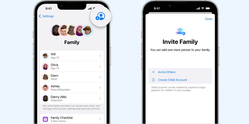 How to create Apple ID for child on iPhone